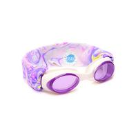 Splash Place Gafas de natación para niños con correa de tela, diseño de remolino pastel, divertidas, modernas, cómodas, sin enredos, gafas de natación para niños, cómodas gafas de natación con correa