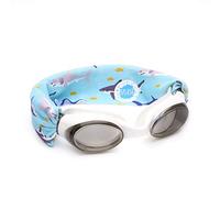 Splash Place Gafas de natación para niños con correa de tela | Gafas de natación sin enredos para niños (Shark Attack)