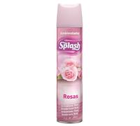 SPLASH | Spray Aromatizador | Ambientador Duradero, Refresca y Elimina Olores | Fragancia Fresca Rosas | Agitar Antes de Usar | 300 ml