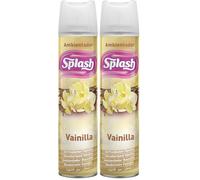 SPLASH | Spray Aromatizador | Ambientador Duradero, Refresca y Elimina Olores | Fragancia Fresca Vainilla | Agitar Antes de Usar | 300 ml (Paquete de 2)