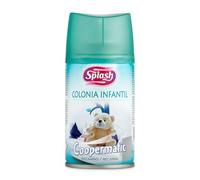 SPLASH | Spray Aromatizador | Recambio Automático | Ambientador Coopermatic Duradero, Refresca y Elimina Olores | Fragancia Fresca Colonia | Agitar Antes de Usar | 250 ml