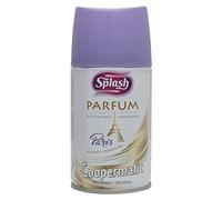 SPLASH | Spray Aromatizador | Recambio Automático | Ambientador Coopermatic Duradero, Refresca y Elimina Olores | Fragancia Fresca Paris | Agitar Antes de Usar | 250 ml
