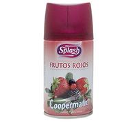 SPLASH | Spray Aromatizador | Recambio Automático | Ambientador Coopermatic Duradero, Refresca y Elimina Olores | Fragancia Fresca Frutos Rojos | Agitar Antes de Usar | 250 ml