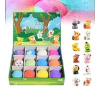 Splash Surprise Bath Bombs, Fizzy Bath Bombs for Kids with Toys Inside, 12-Piece Ocean Surprise Toy Bath Bomb Set, Bubbly Natural Color Changing Spa Balls for Boys & Girls (#C)