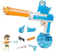 Splasher X Water Gun, 2025 New Electric Water Guns with Light Up, Range Motorized Water Gun with Interactive Lighting, Fire 28-32 FT Range, For Parties, Summer Outdoor Events (B-A)