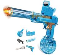 Splasher X Water Gun, 500ml Electric Water Blaster with LED Flash, 26ft Long-Range Dual-Mode (Manual/Auto), IP67 Weatherproof for Pool/Beach Battles - Rechargeable Summer Outdoor(Blue)