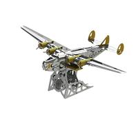 SPLASHING DREAMER, Kit de construcción mecánico de modelo de avión de metal 3D, mecanismo único de movimiento de cuerda - 124 piezas.