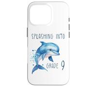 Splashing into Grade 9 - Back To School Dolphin Graphic Carcasa para iPhone 16 Pro