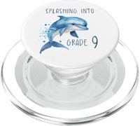 Splashing into Grade 9 - Back To School Dolphin Graphic PopSockets PopGrip para MagSafe