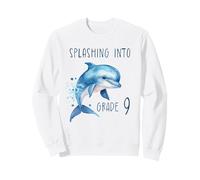 Splashing into Grade 9 - Back To School Dolphin Graphic Sudadera
