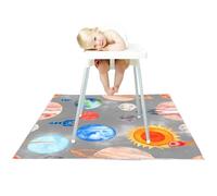Splat Mat - Protector de piso impermeable a tiempo de comida, proyectos de arte de silla alta para bebés | Mujera de derrames grande que no es de deslizamiento, alfombra de desorden de niño fácil de l
