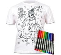 Splat Planet Camiseta de Bailarina de Unicornio con 10 bolígrafos mágicos Lavables no tóxicos, colorea tu Propia Camiseta para Colorear y Lavar (9-11 años)