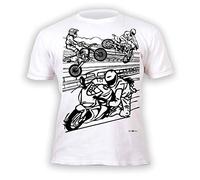 Splat Planet Camiseta mágica para Colorear Motorbikes con 10 rotuladores Lavables. ¡Colorea tu Camiseta, lávala y vuelve a colorearla! (FR/ES, Edad, 5 años, 6 años, Regular)