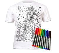 Splat Planet Camiseta mágica para Colorear Navidad Pan de Jengibre con 10 rotuladores mágicos Lavables. Colorea tu Camiseta, lávala y vuelve a colorearla! (FR/ES, Edad, 9 años, 11 años, Regular)
