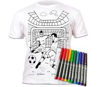 Splat Planet Kit para Colorear Camisetas de fútbol 10 rotuladores Lavables no tóxicos. ¡Colorea tu Camiseta, lávala y coloréala de Nuevo! (FR/ES, Edad, 3 años, 4 años, Regular)