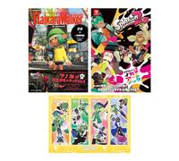 Splatoon 2 Ikasu Art Book and Hikara Walker 2 Books set with Chibichara Pose