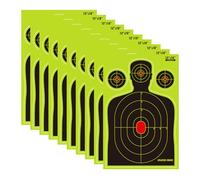 Splatter Targets - 10 Pack Reactive Paper, High Visibility Bullet Hole Targets for Outdoor Practice, Competition, Daily Training, and Recreational, 18x12 Inches
