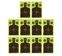 Splatter Targets, 10 Pieces 18x12 Inch Paper Sheets, High Visibility Target with Clear Mark Zones, Tear-Resistant Design with Bright Rings, Practice Target for Training Competition