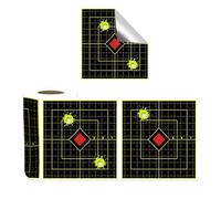 Splatter Targets, 100 Sheets Reactive Target Stickers, 6 Inch Burst Blast Practice Stickers, Bright Fluorescent Yellow impacts Marks, Easy See Training Targets for Weapons