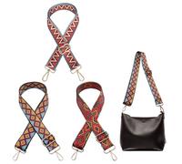 Spldsun 3 piezas Tracolla di ricambio regolabile, Bohemias y Correas para Bolsos, 3,8 cm de ancho, 80-130 cm de largo, longitud ajustable, adecuado para bolsas de lona, bolsos, señoras