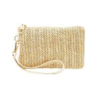 Spldsun Bolso Paja para Mujer con Embrague Paja, Sobre Mimbre Bolso Playa Verano para Mujer, Monedero Embrague Paja, para Muchacha Mujeres