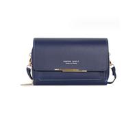 Spldsun Bolsos Bandolera Mujer Cuero, Bolso Hombro Pequeña Mujer, Bolso Bandolera Cruzado Cuero PU, con Tarjetero, Bandolera Ajustable y Desmontable, para Mujer (azul oscuro)