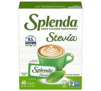 SPLENDA Edulcorante natural de Stevia: sin calorías, todo sustituto natural del azúcar sin sabor amargo. Paquetes granulados de 40 porciones individuales (paquete de 1)