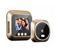 Splenssy 720P WiFi Video Portero Viewer Cámara Mirilla con pantalla LCD de 2.4 pulgadas, Timbre integrado, Vista gran angular de 160°, visión nocturna, almacenamiento de tarjetas TF