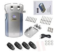 Splenssy Control remoto inalámbrico Lock Security Invisible Keyless Intelligent Lock Aleación de zinc Metal con 4 llaves Smart Home Control de acceso Sistema de seguridad