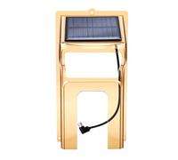 Splenssy Protector Solar Universal para Timbre con Energía Solar, Panel Integrado para Energía Continua, Protector de Cubierta Impermeable Todo Tipo de Clima, Timb (Marrón)