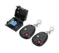 Splenssy Smart Home 433Mhz DC 12V 1CH Wireless Remote Switch Relay Receiver Transmitter Universal Remote Control Switch Module and RF Transmitter Remote Controls 1527 (2 Remote)