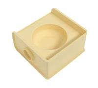 Spliceable Design Cat Bowl Rack, Elevated Dog Food Rack, Non Slip Elevated Food Rack for Pets, Healthy Eating Cat Bowl 7.8x7.48x3.94 Inches for Dog, Puppy, Cat (Yellow, Green)