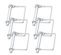 Splinte de seguridad de 10x 70 mm, 6 piezas de espárragos cuadrados y rectangulares, espárrago de acoplamiento, perno de seguridad, espárrago de cola de tubo con bloqueo de mordaza, para remolques de
