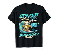 Splish Splash 53 Cumpleaños Bash Perezoso Surfing 53 Años Camiseta