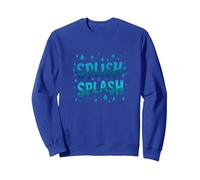 Splish Splash - Diseño de Gotas de Agua para diversión veraniega Sudadera, Unisex para Adultos, Azul Real, XXL