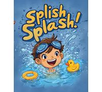 Splish Splash Swimming Notebook: Wide Ruled Kids Composition Book for Swim Practice, Lessons, Summer Journaling & Pool Fun | 7.5 x 9.25 Matte Cover