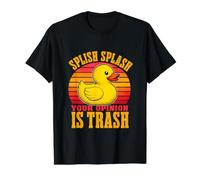 Splish Splash Tu opinión es Basura, Divertido, Ingenioso Meme de la generación Z Camiseta gráfica económica, Hombre, Negro, M