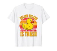 Splish Splash Tu opinión es Basura, Divertido, Ingenioso Meme de la generación Z Camiseta gráfica económica, Hombre, Blanco, L