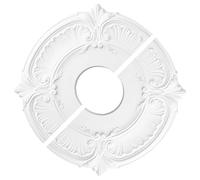 Split Ceiling Medallion, Decorative Ceiling Fan Cover with Tight-Fit Splits Plate and Elegant Trim Design, Adhesive Easy-Install Covers for Study, Bedroom, Library, Restaurant