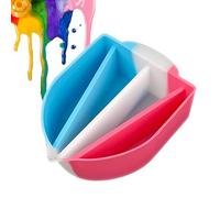 Split Cup, Silicone Mixing Cups Resin with 4 Channels, 5.12x3.54x1.54 Inch Reusable Design & Time Saving, Pour Painting Supplies for Creative Project, Polymer Art, Casting, Mold Making, School Project