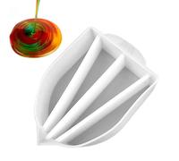Split Cup, Silicone Resin Mixer, 4-Channel Pour Tool, Reusable and Flexible Design for Fluid Art, Mold Casting, DIYers Crafts, Creative Projects, School Activities, and Resin Painting Supplies