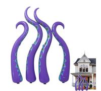 Split de Halloween Yard - Decoración de tentáculos, exhibición aterradora | 4 Piezas Objetos de Pulpo 3D para Porche Quiere Jardín Patio Escenas de Vacaciones al Aire Libre FES
