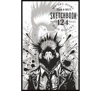 Split Page Sketchbook for Writers and Artists: 124-Page Creative Notebook 90 Hybrid Pages with Lined Tops and Blank Bottoms for Writing and Drawing