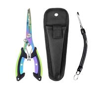 Split Ring Pliers for Fishing - Colored Titanium Stainless Steel Fishing Scissors | NonSlip Multi-Function Fish Tool | Precision Braid Cutter & Lure Accessory | Ideal for Freshwater & Saltwater fishii