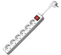 Split Strip 6 veces con interruptor blanco 4040849512889
