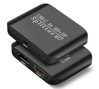 Spliter HDMI USB - C a 2 Salidas HDMI y DP, Adaptador de Vídeo 4K 60Hz, MST, Compatible con 3D y HDR - Alta Resolución, Compatible con Múltiples Dispositivos, Fácil Instalación