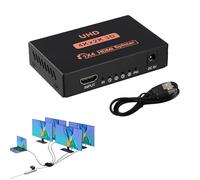 Splitter 1 Entrada 4 Salidas 4K 30Hz Full HD 1080P 3D, Multiplicador 1x4 para Duplicar Señal de Video y Audio, Compatible con TV, Monitor, PC, Reproductores DVD, Proyector y Cine en Casa