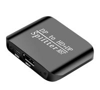 Splitter, 4K Display Switcher, 3.03x2.17x0.79 inches Two Monitor Distributor, Two-Screen Splitters, High Resolution Support, Compatible with PC, Laptops, Ideal for Home, Presentations