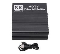 Splitter de Interfaz Multimedia Cheotime 8K HD, 1 en 2 out Soporte 8K 60Hz/4K 120Hz/1080p 240Hz HDMI 2.1 Splitter para monitores duales Administración de EDID para Monitor, TV,