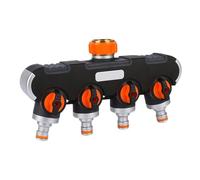 Splitter de tubería, separador de grifo,Alloy Multifuncional Hourd Duty 4-WAY SPIRTER CONNECT QUIQUETS - Adaptador de conector de goteo de fugas para sistemas de riego exterior